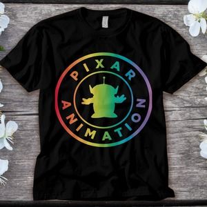 Disney Toy Story Alien Rainbow Pride Badge T-Shirt Unisex Adult T-shirt